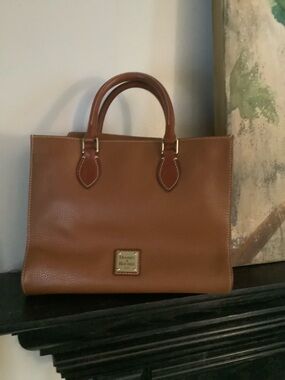 Dooney & Bourke Tan Pebbled Leather Satchel